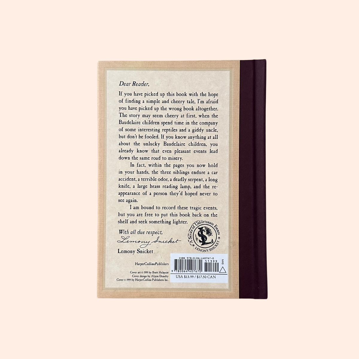 A Series of Unfortunate Events: The Reptile Room | Hardcover | Lemony Snicket