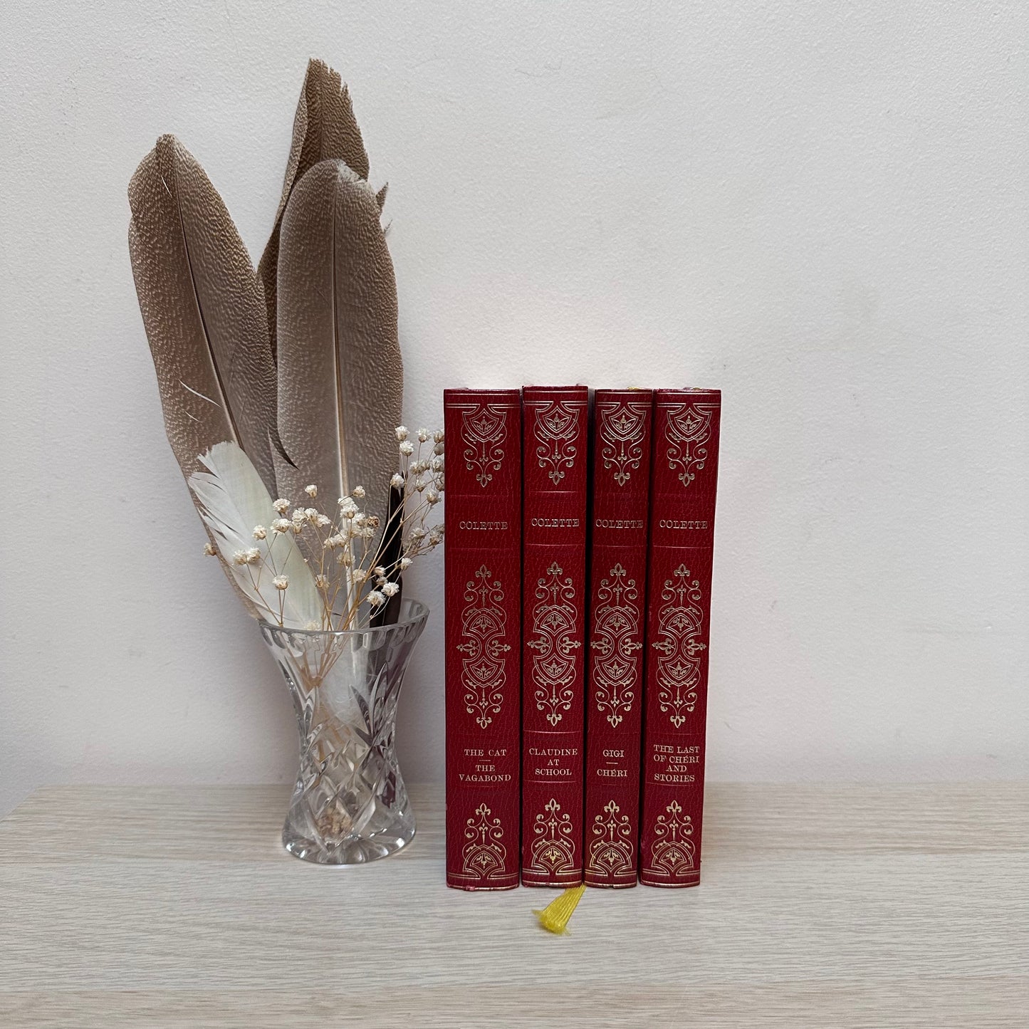 Colette Vintage Heron Editions | Set of 4 | Red Hardcovers | French Literature Classics