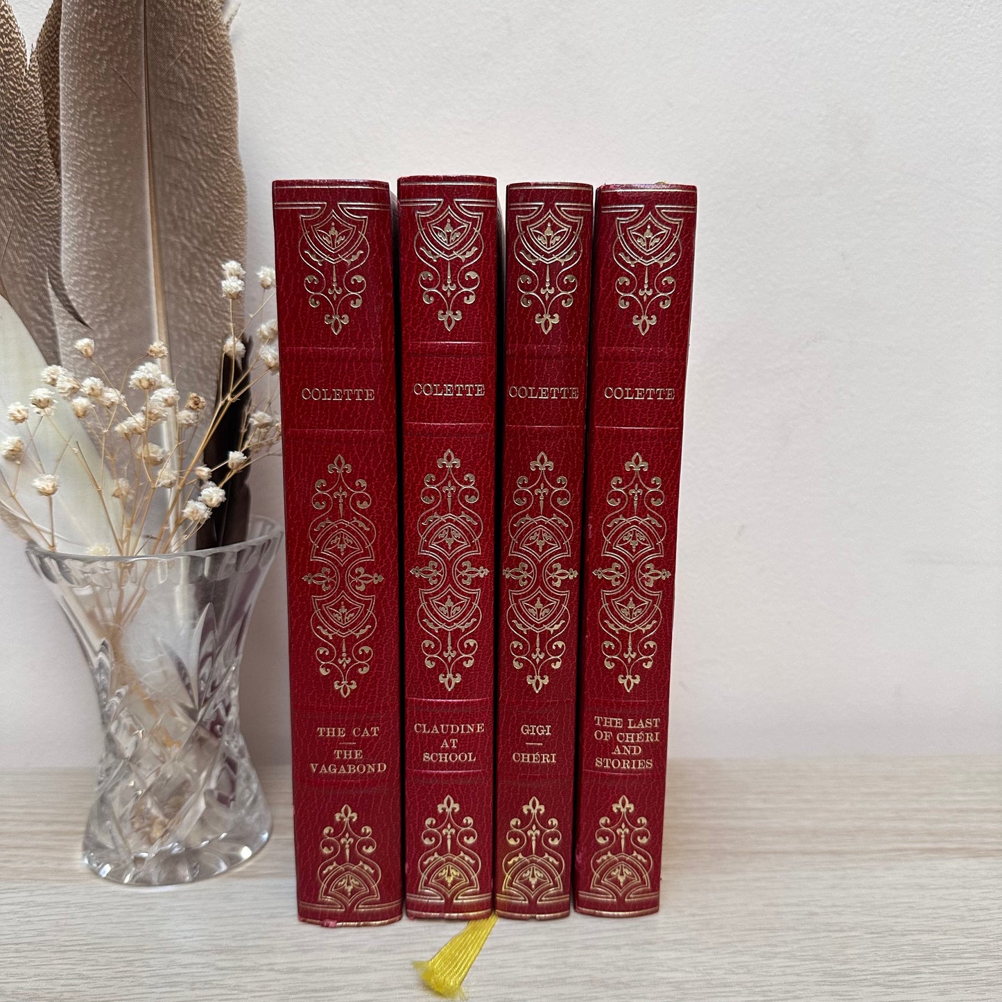 Colette Vintage Heron Editions | Set of 4 | Red Hardcovers | French Literature Classics