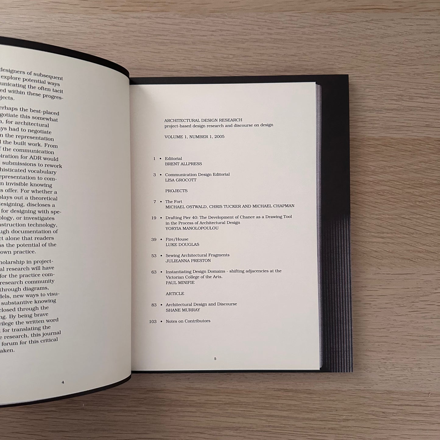Architectural Design Research | Volume 1 , Number 1 | 2005