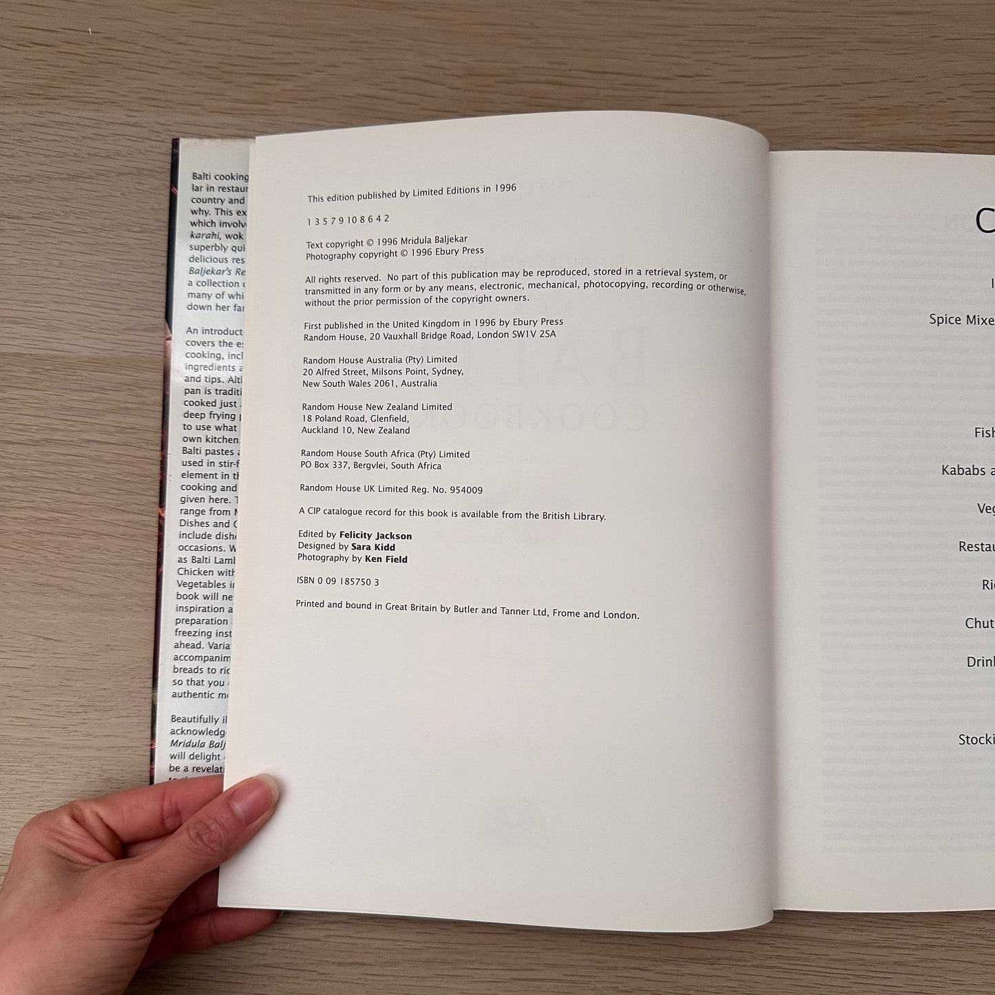 Real Balti Cookbook | 1996 | Mridula Baljekar