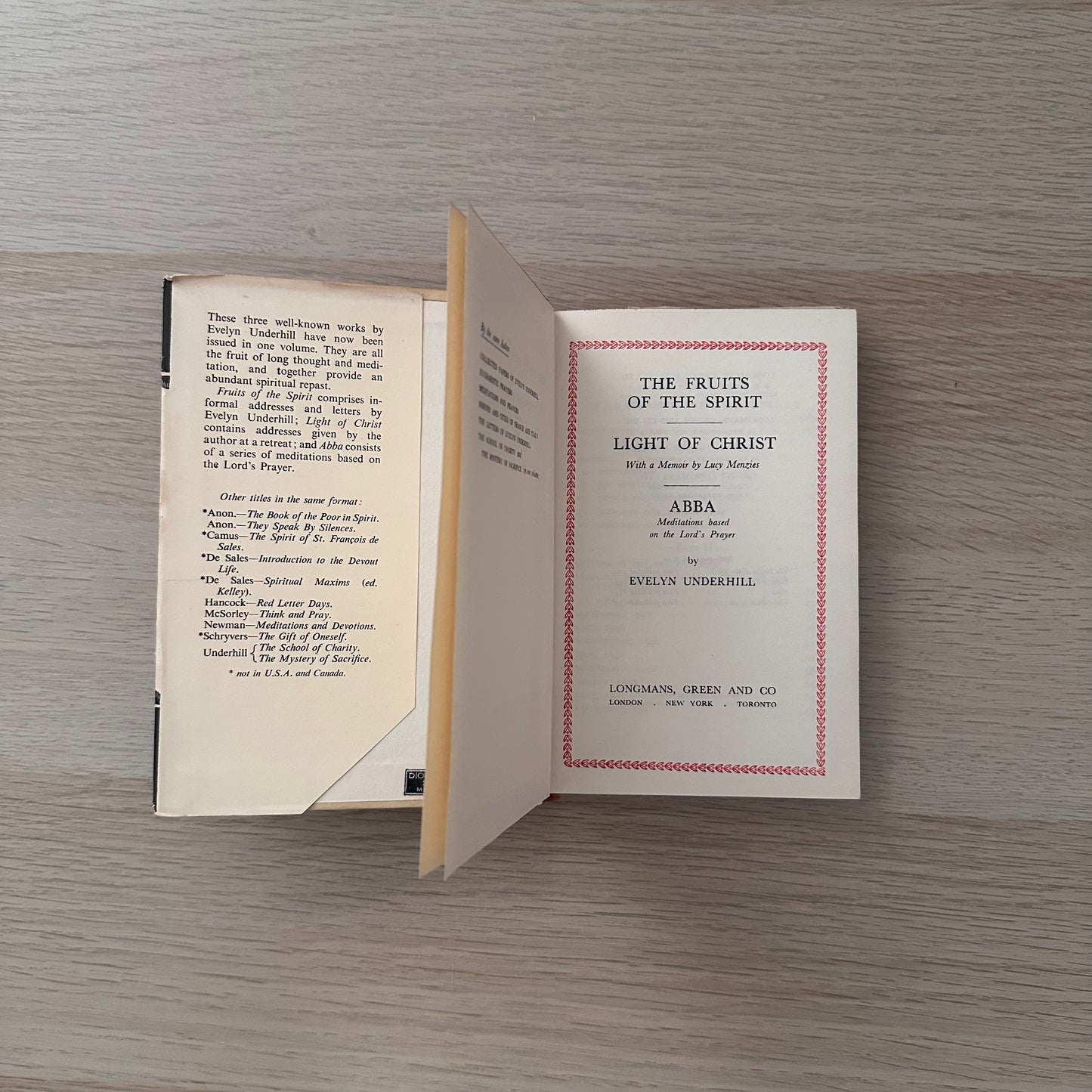 The Fruits of The Spirit / Light of Christ / Abba | 1956 | Evelyn Underhill