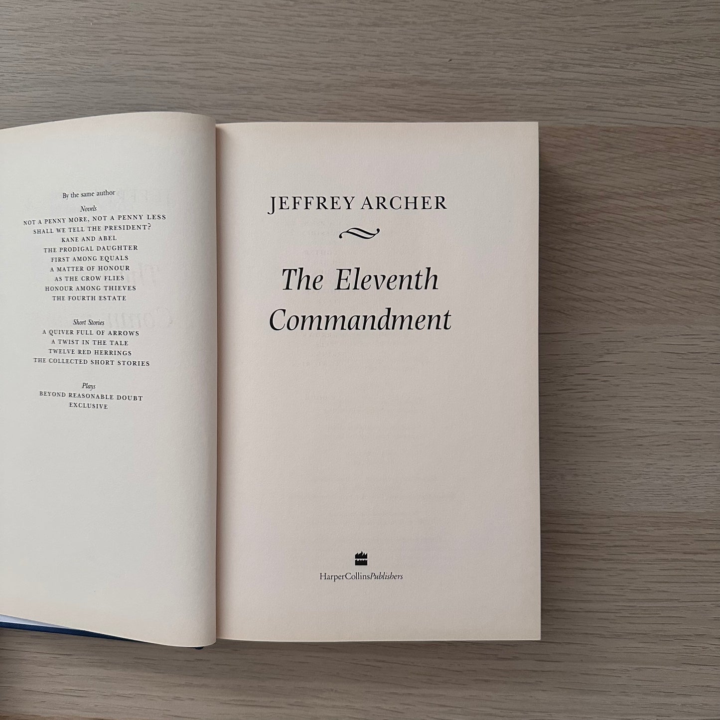 The Eleventh Commandment | 1998 | Jeffrey Archer
