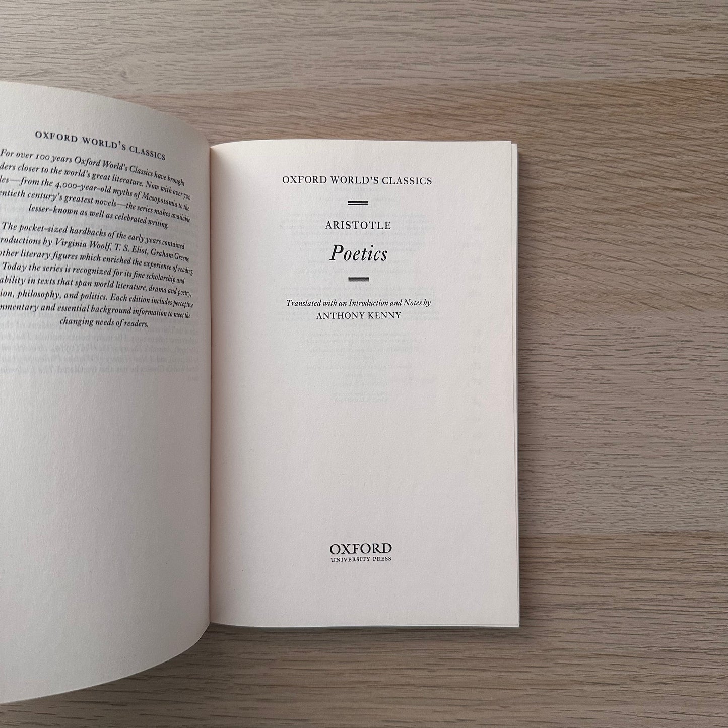 Poetics | Paperback | Anthony Kenny