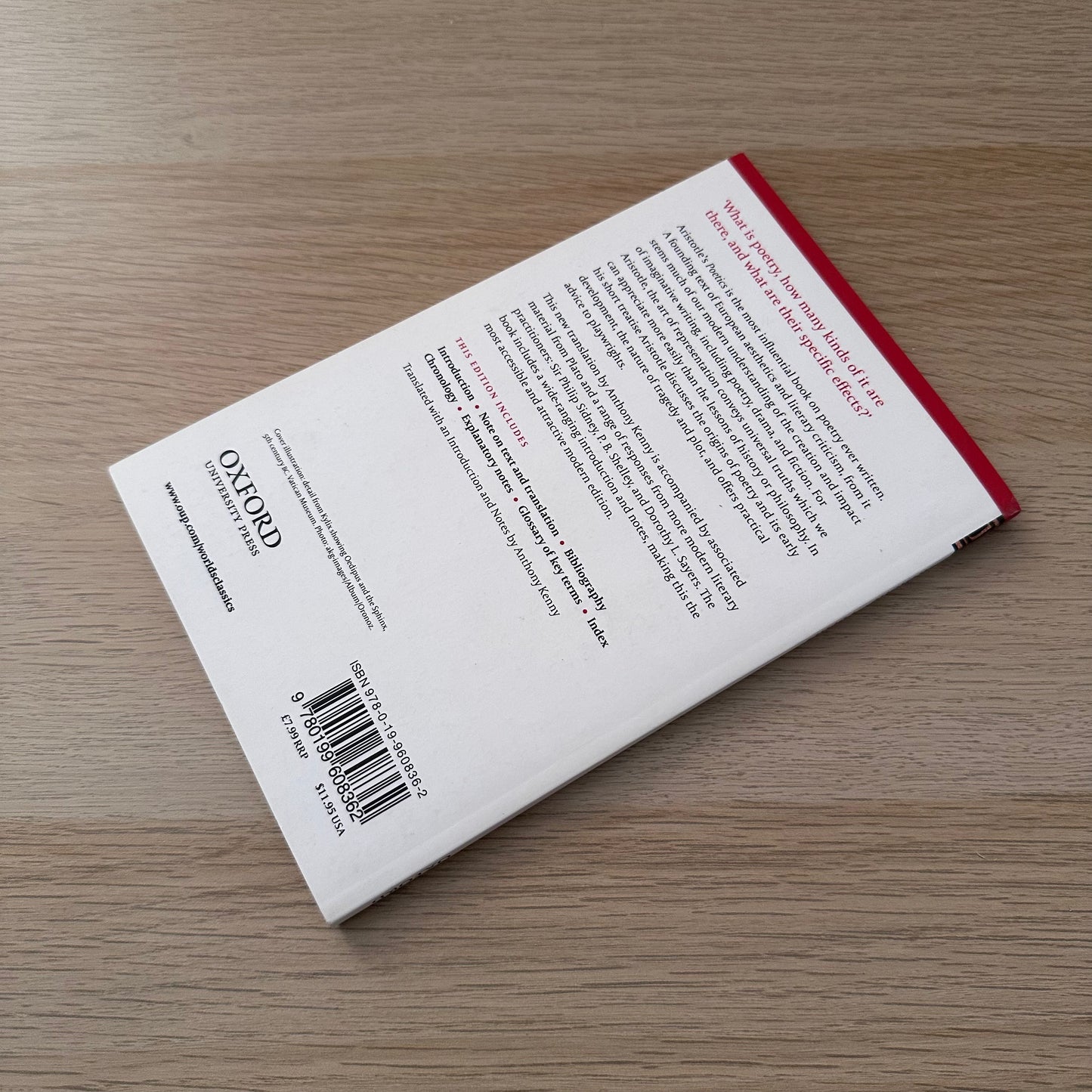 Poetics | Paperback | Anthony Kenny