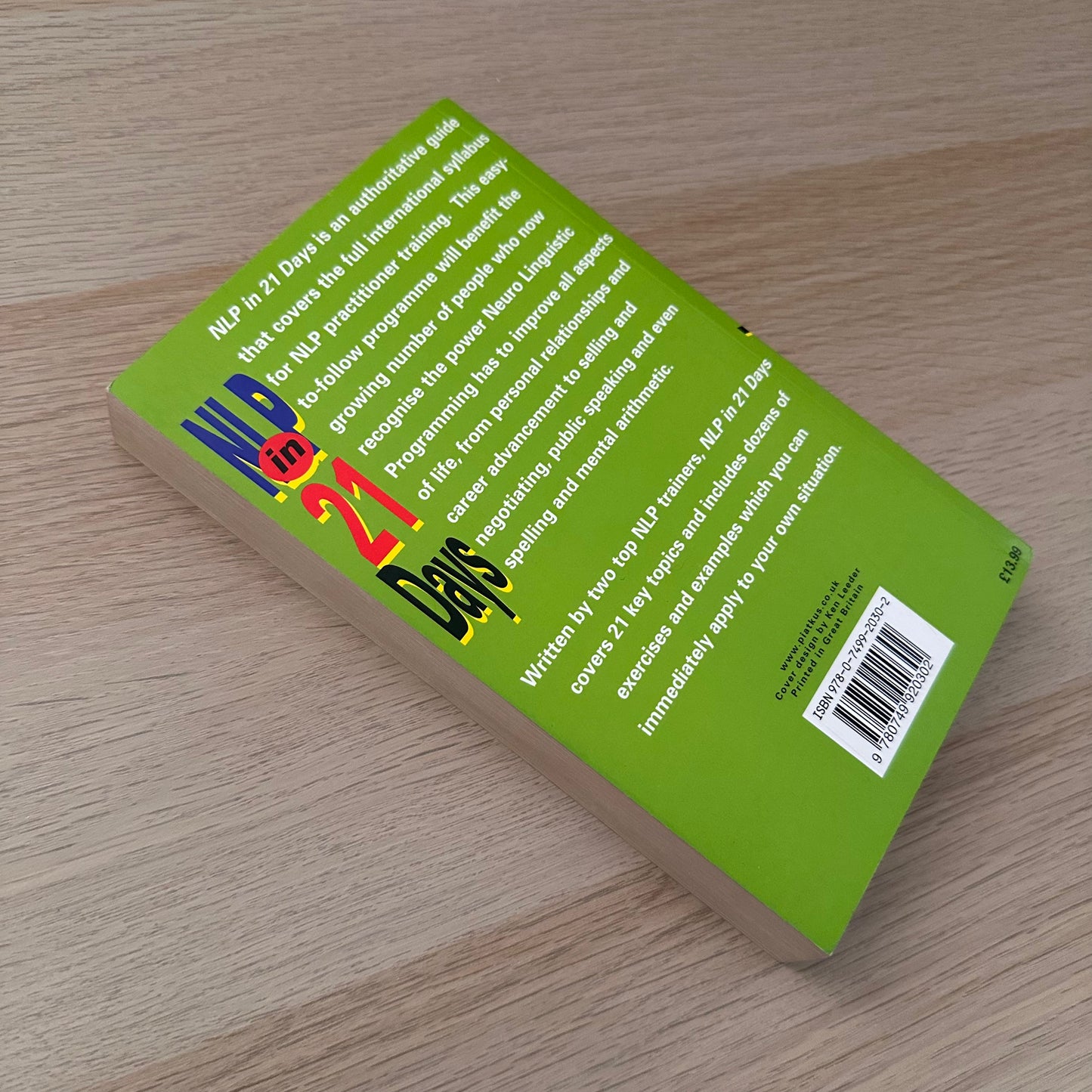 NLP in 21 Days | Paperback | Harry Alder and Beryl Heather