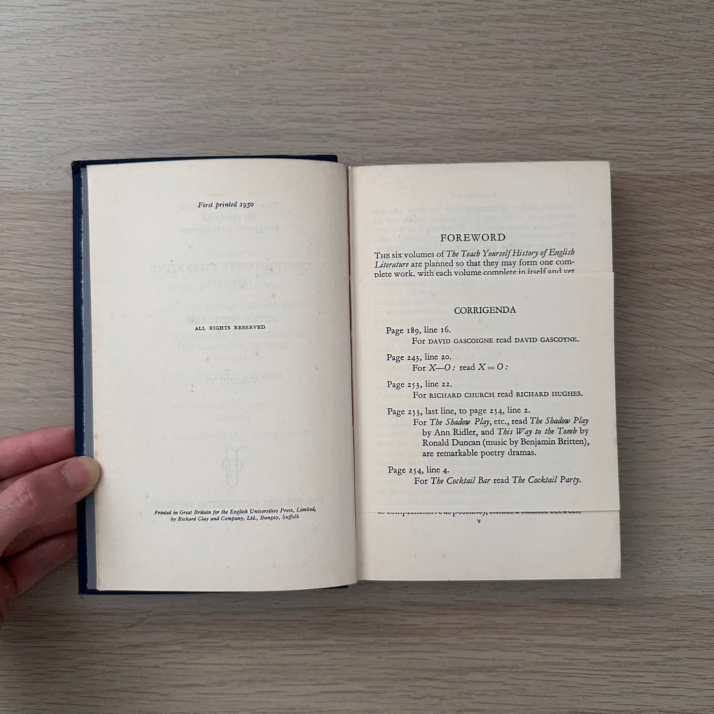 The Teach Yourself History of English Literature | Volume 6 | 1950 | Peter Westland