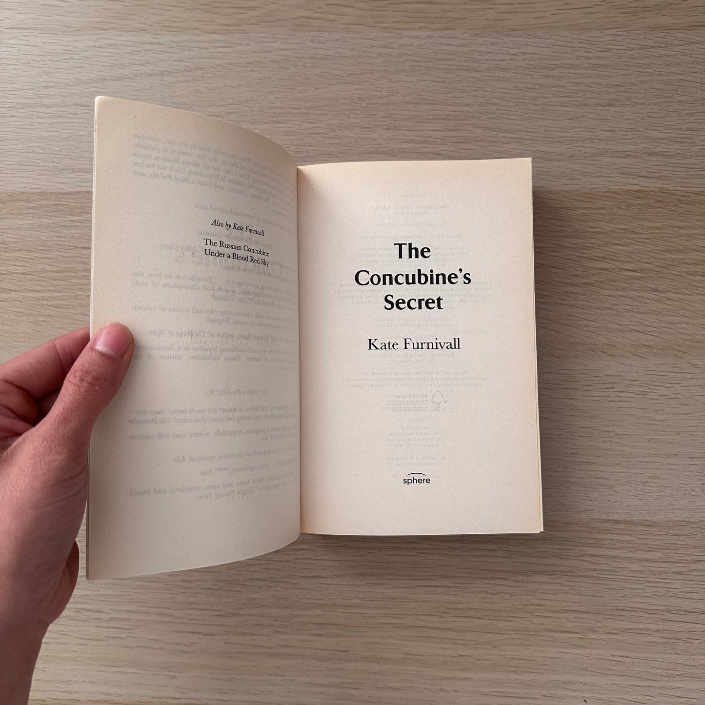 The Concubine's Secret | Paperback | Kate Furnivall