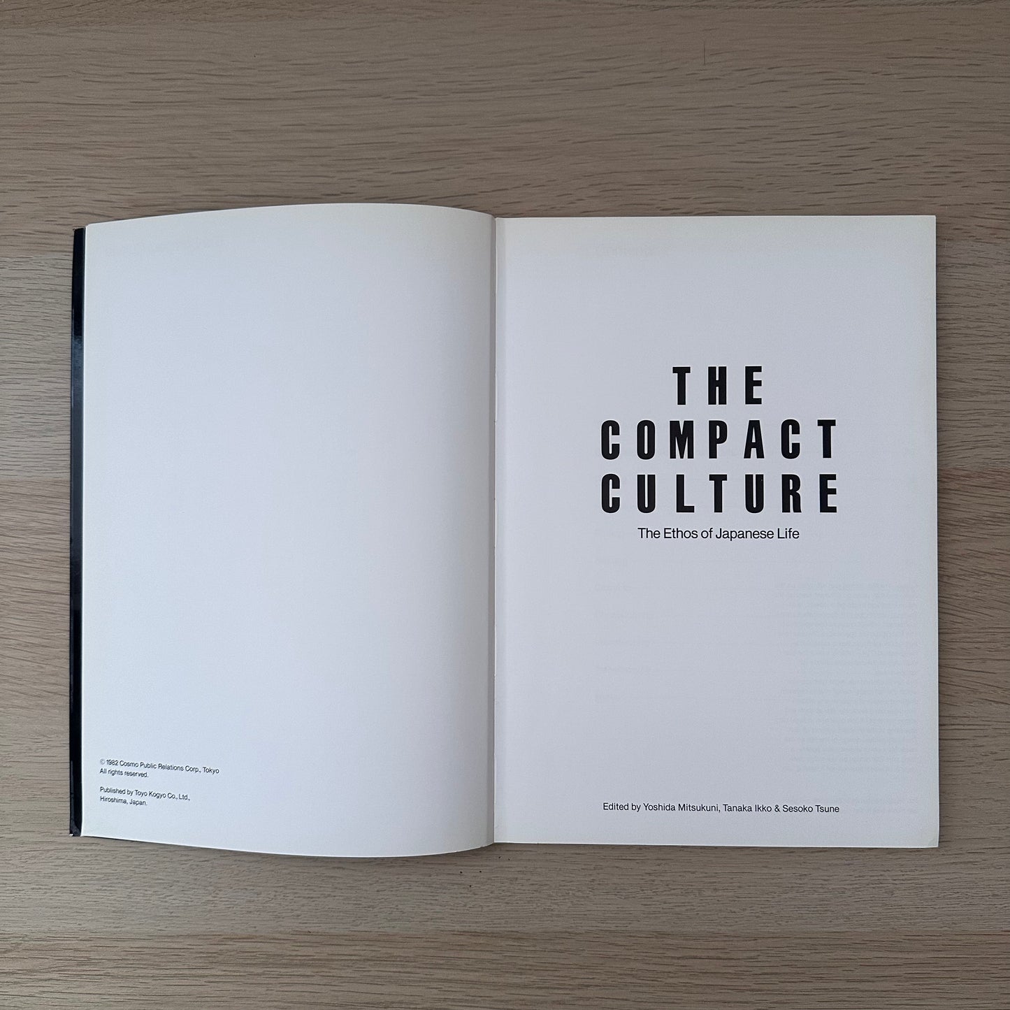 The Compact Culture | 1982 | The Ethos Of Japanese Life | Yoshida Mitsukuni