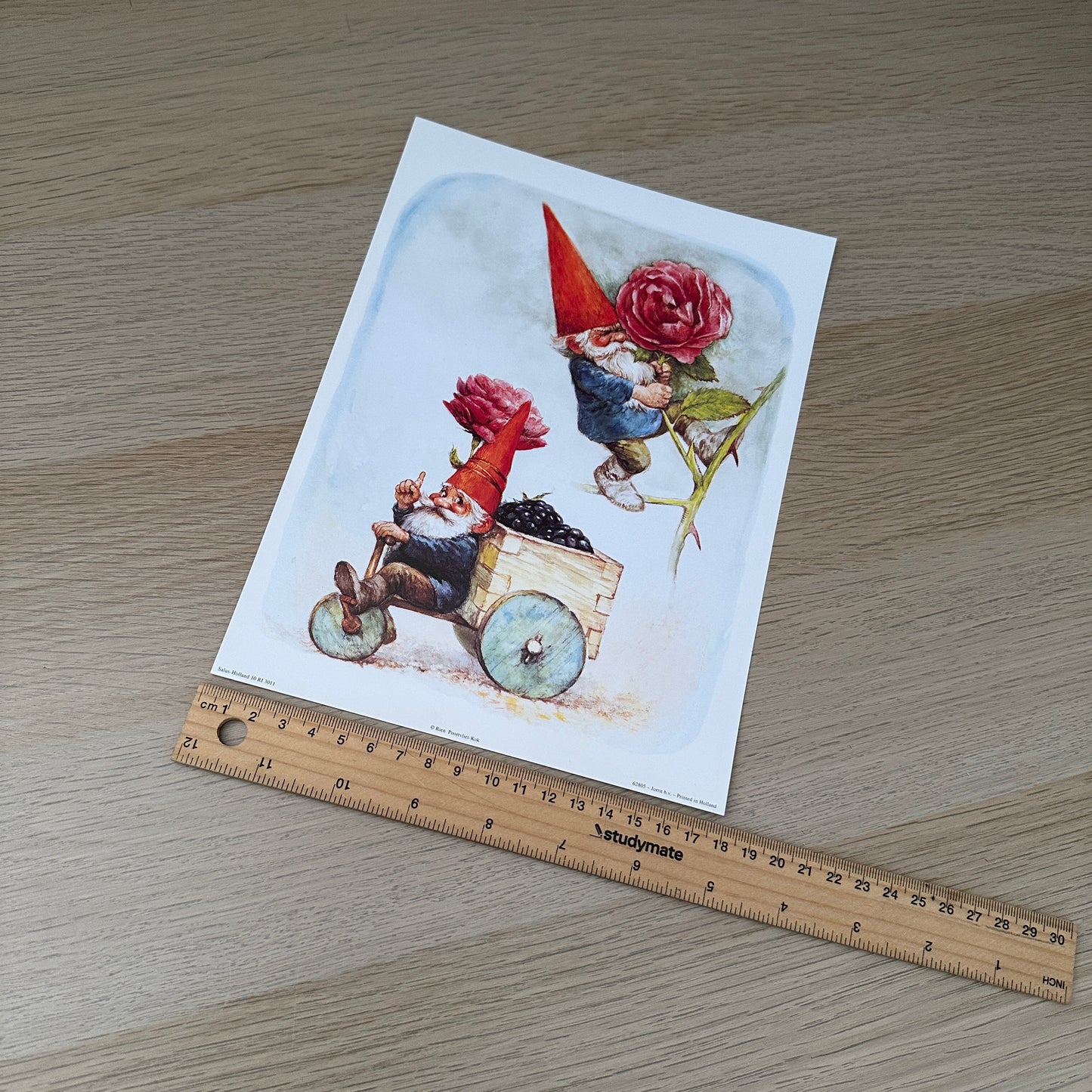 Rien Poortvliet #7 | Gnomes & Roses | 1980s | Art Print