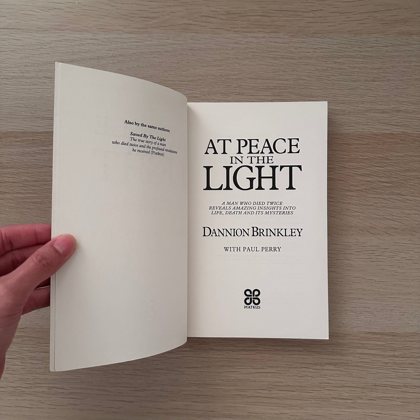 At Peace in the Light | Paperback | Dannion Brinkley