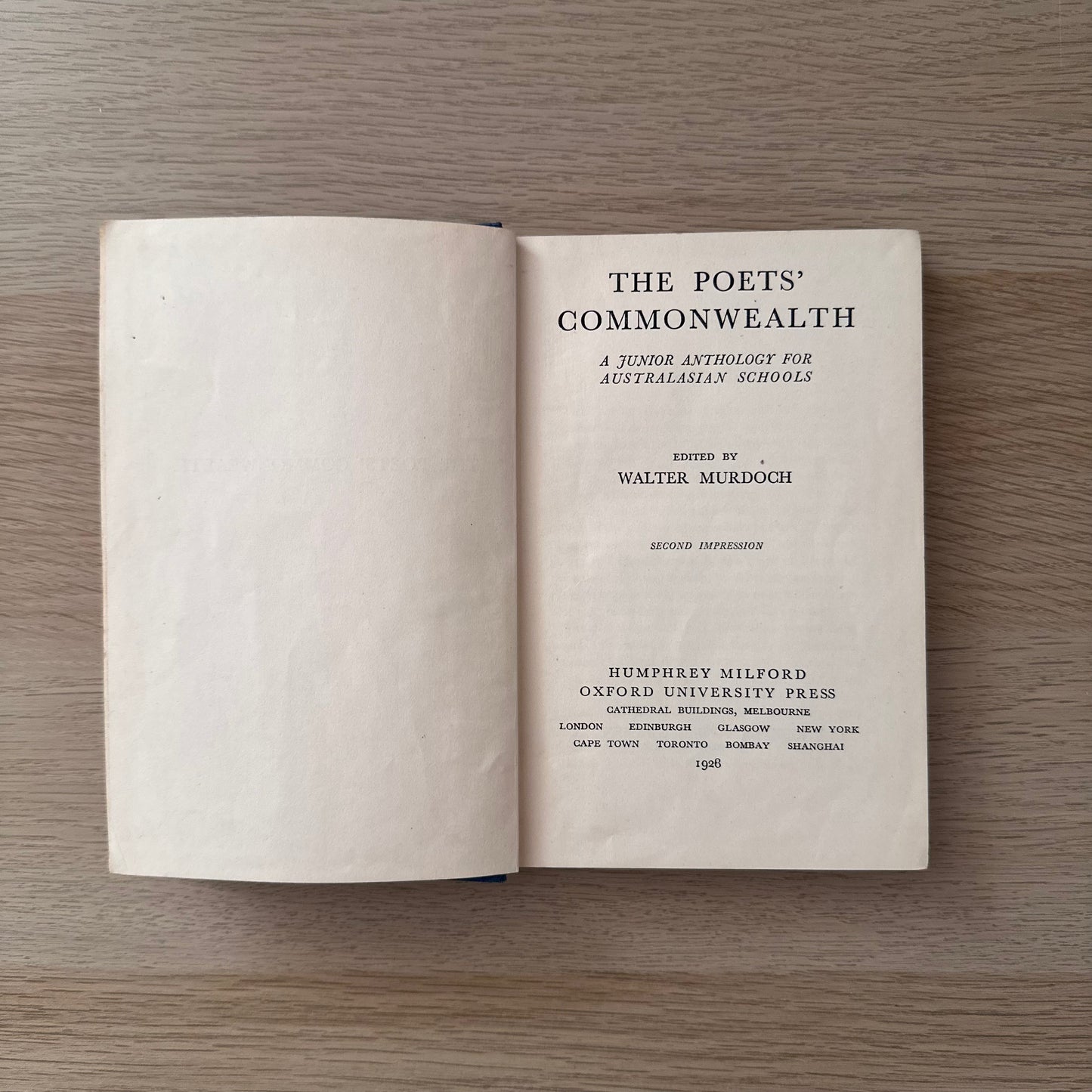 The Poets Commonwealth | 1926 | Walter Murdoch