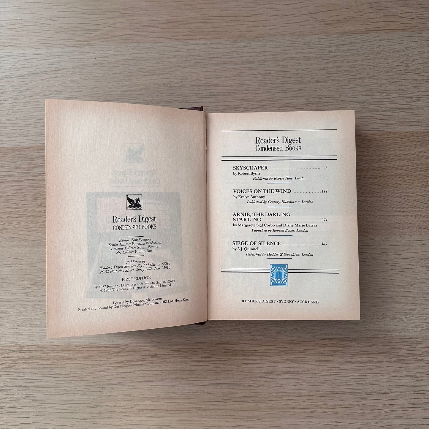 Readers Digest Condensed Books | 1987 | Hardcover | Keith Robertson, Lucia St. Clair Robson, Josephine Feeney, Natasha Barber