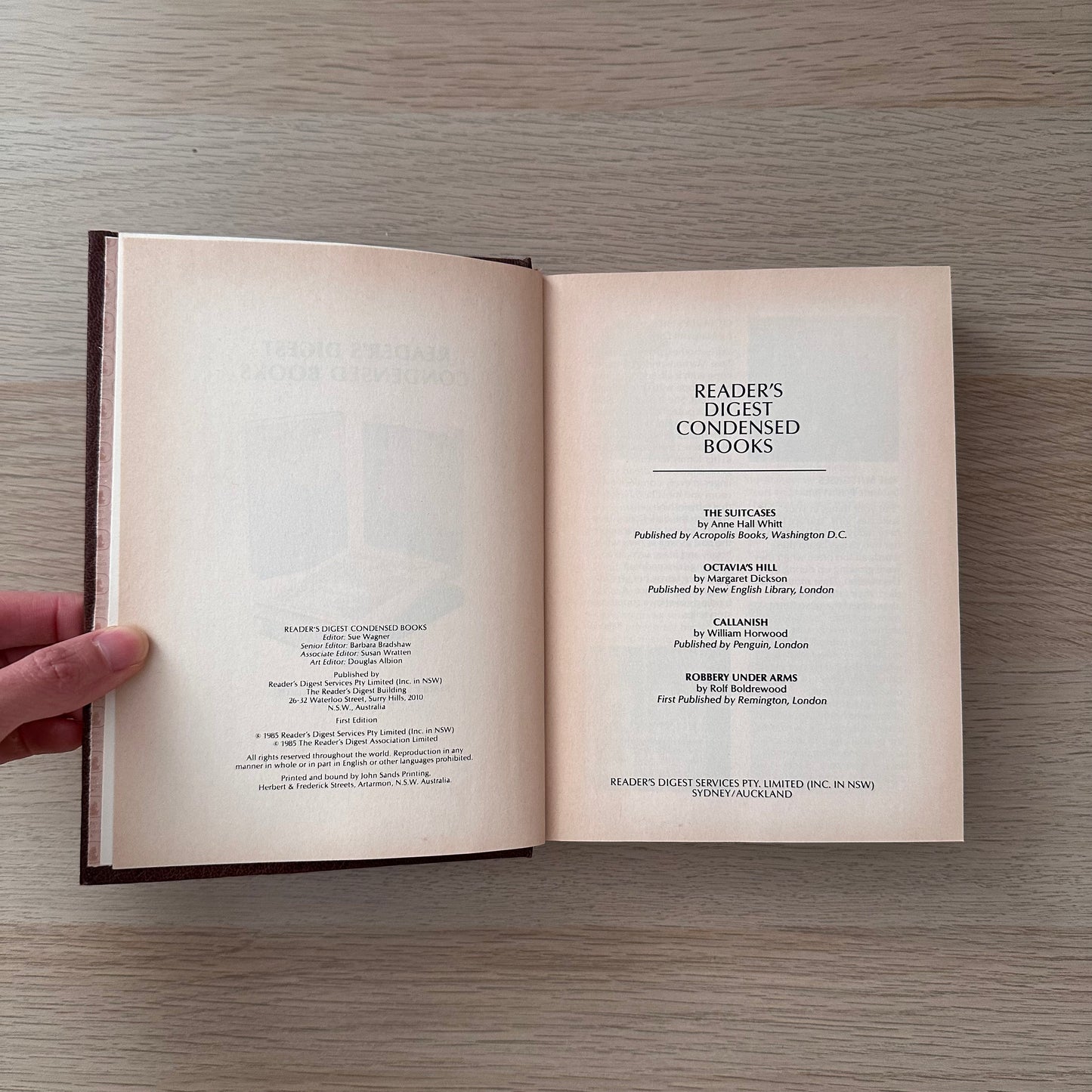 Readers Digest Condensed Books | 1985 | Hardcover | Anne Hall Whitt, Patricia M. St. John, Fay Simpson, Rolf Boldrewood