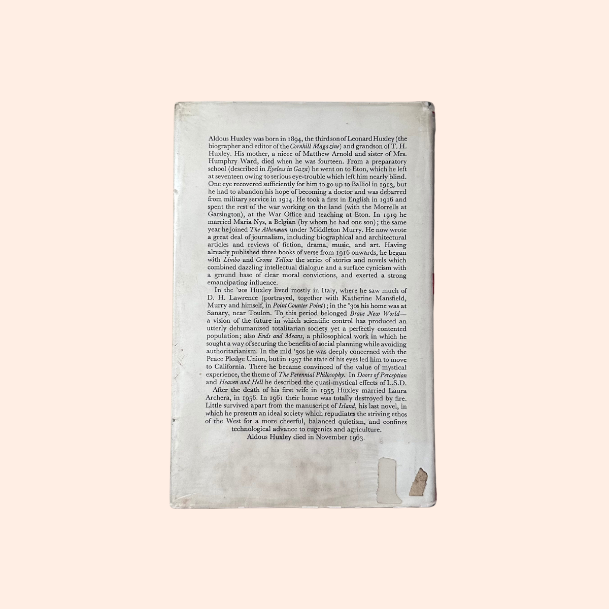 The Collected Works of Aldous Huxley | Ends and Means | 1980 | Ex-Library
