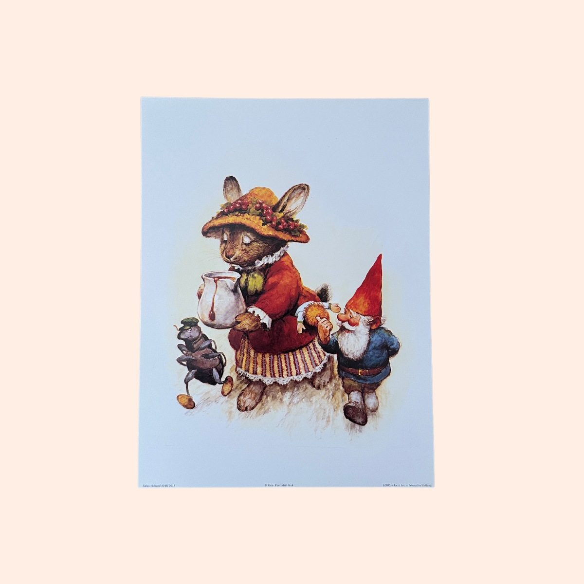 Rien Poortvliet #2 | Gnome & Rabbit | 1980s | Art Print
