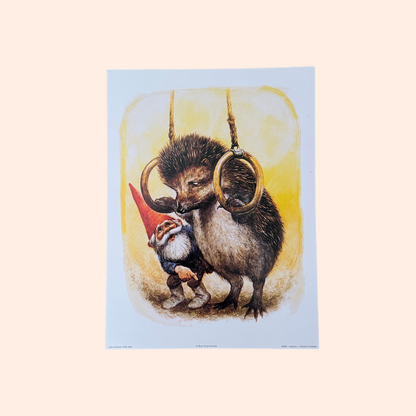 Rien Poortvliet #5 | Gnome & Porcupine | 1980s | Art Print
