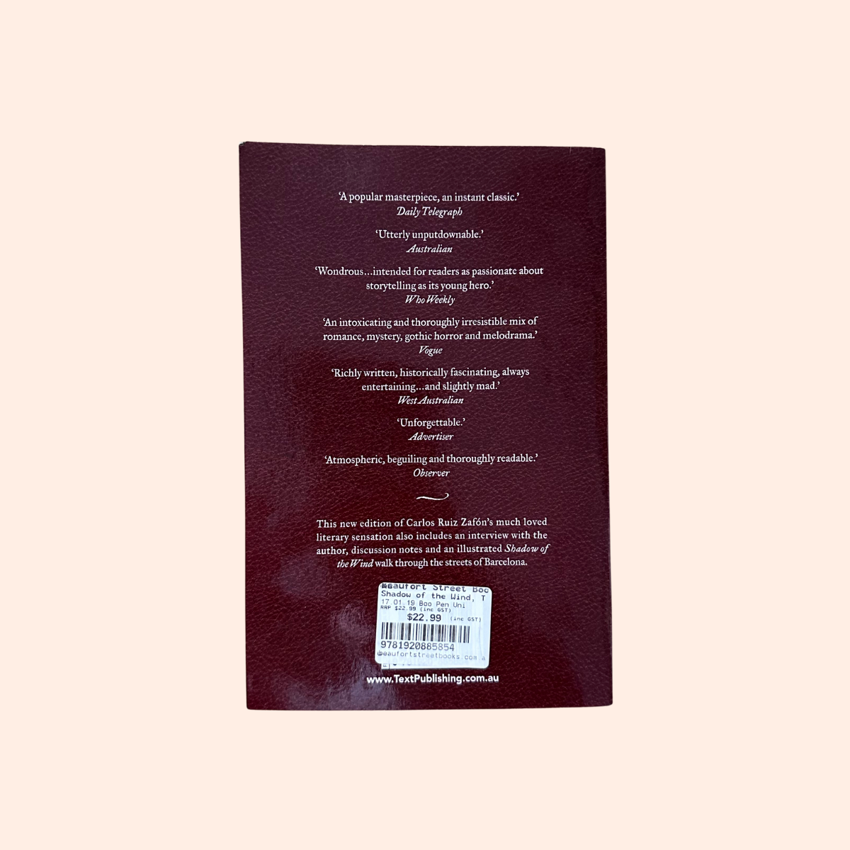 The Shadow of the Wind | Paperback | Carlos Ruiz Zafon