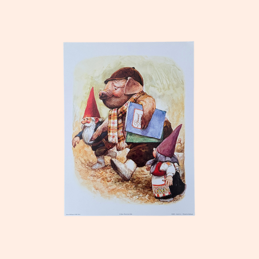 Rien Poortvliet #9 | Gnomes & Mr Pig | 1980s | Art Print