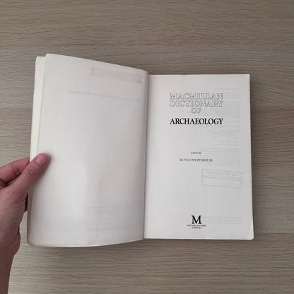 Macmillan Dictionary of Archaeology | Ex-Library