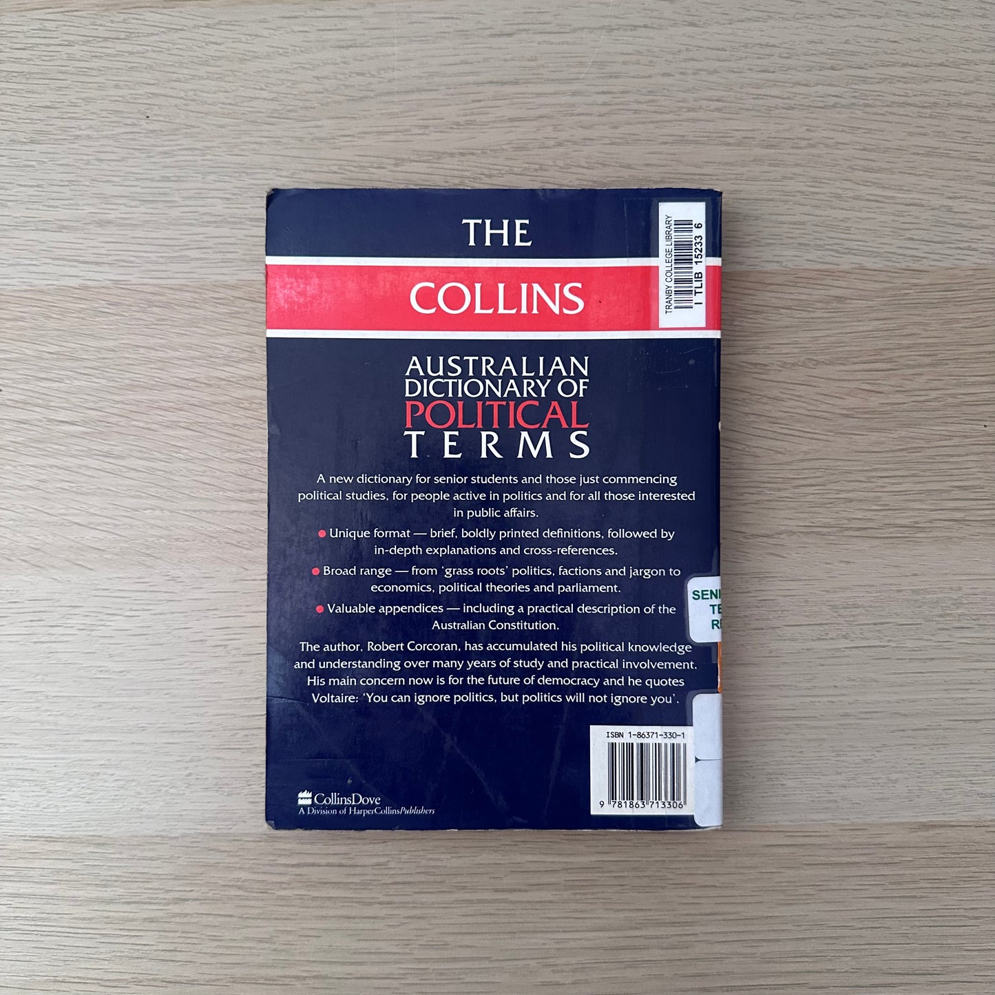 Australian Dictionary of Political Terms | The Collins | Ex-Library