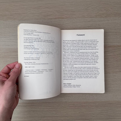 Australian Dictionary of Political Terms | The Collins | Ex-Library