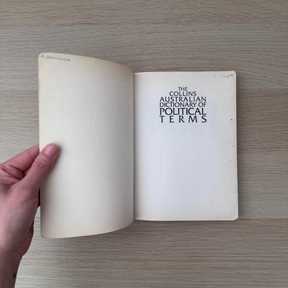 Australian Dictionary of Political Terms | The Collins | Ex-Library