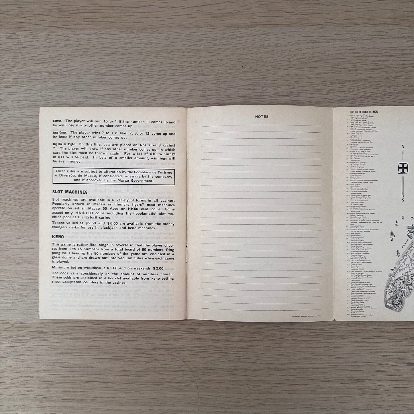 Guide to Macau | Vintage Tourist Travel Brochure Pamphlet | 1973