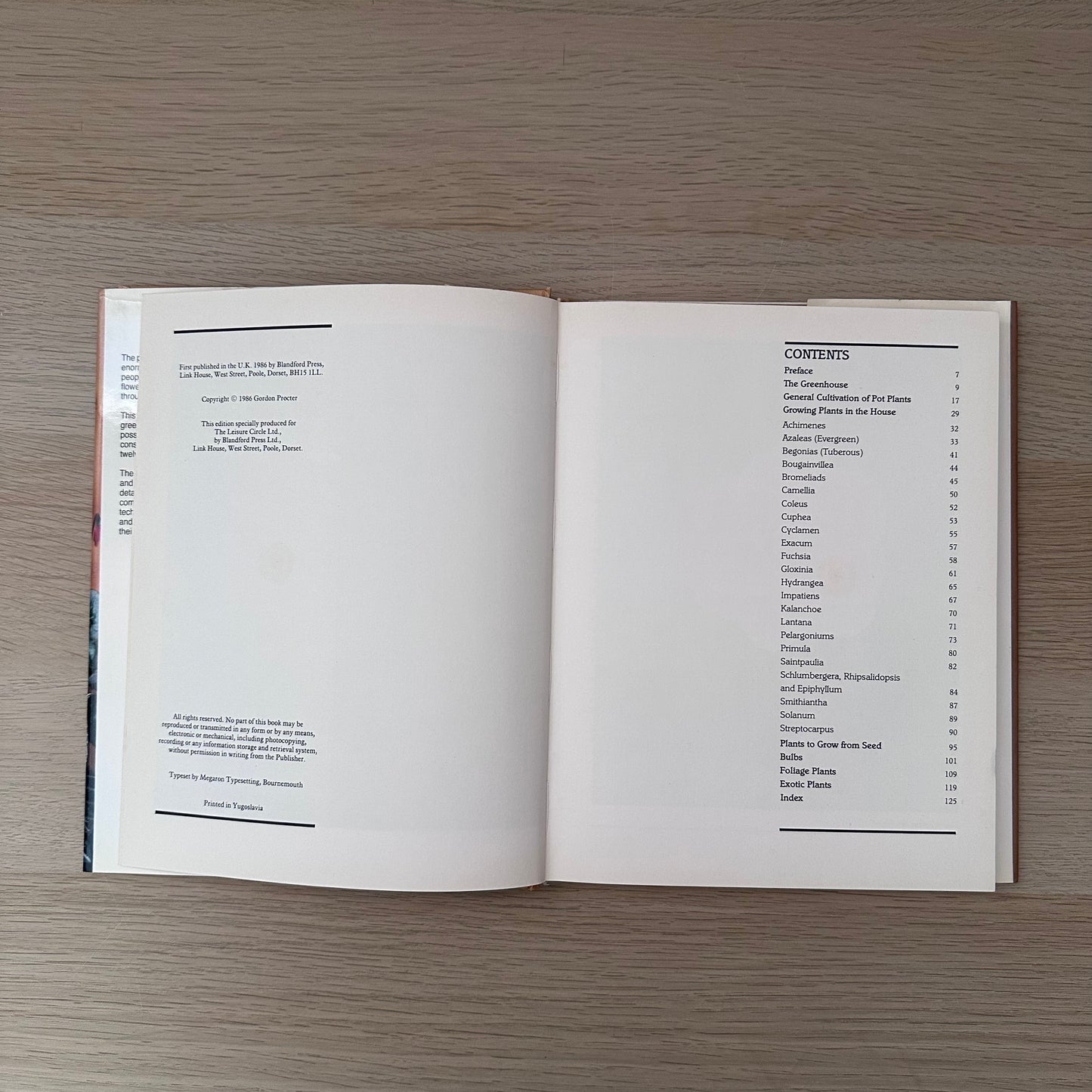 Flowering Pot Plants All Year Round | 1986 | Gordon Procter