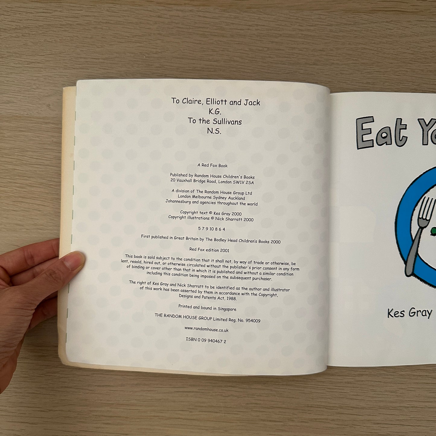 Eat Your Peas | 2001 | Paperback | Kes Gray & Nick Sharratt