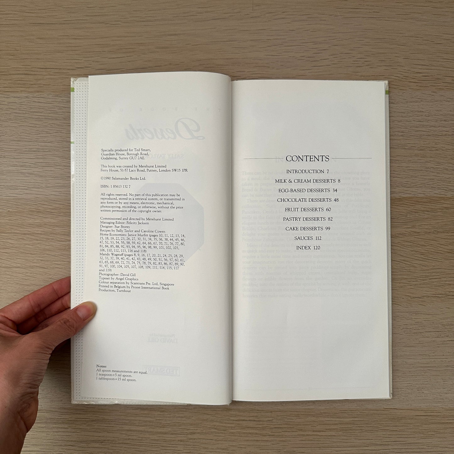 The Book of Dessserts | 1990 | Hardcover | Sally Taylor