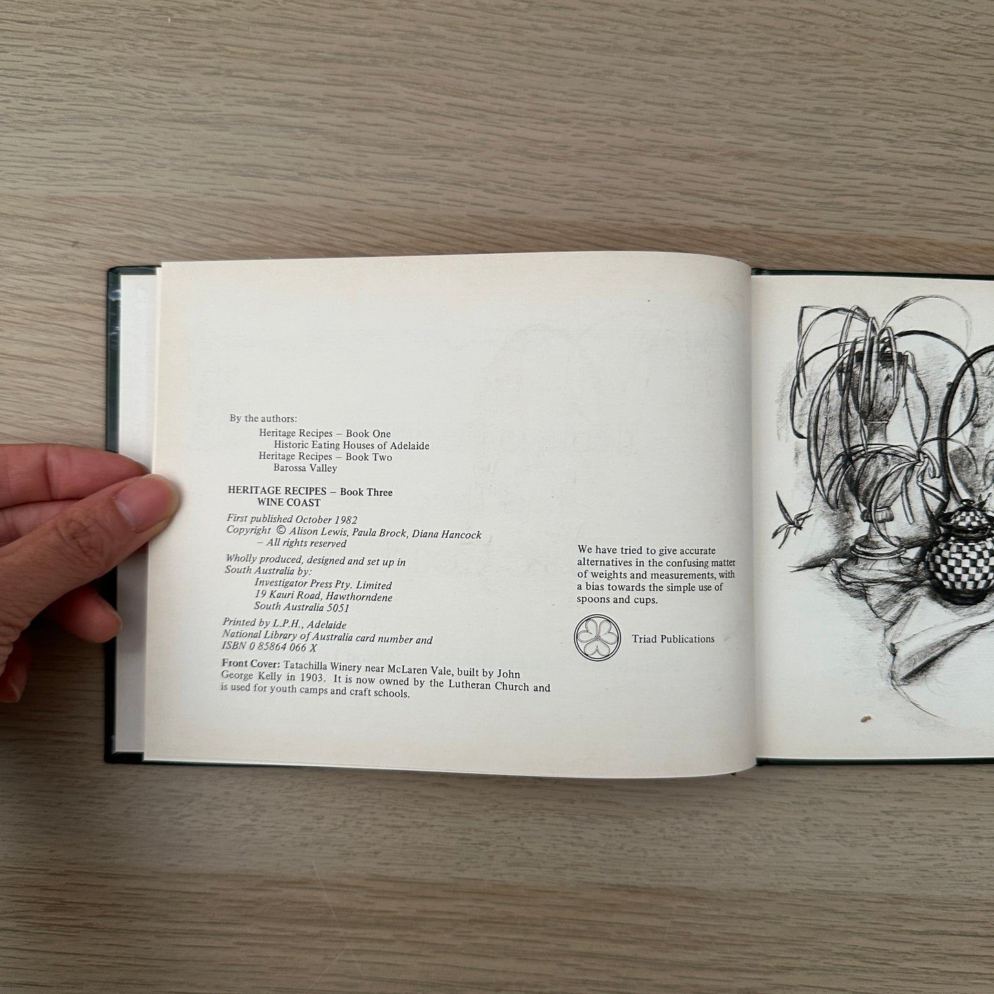 Heritage Recipes | Wine Coast | 1982 | Hardcover | Paula Brock, Diana Hancock & Alison Lewis