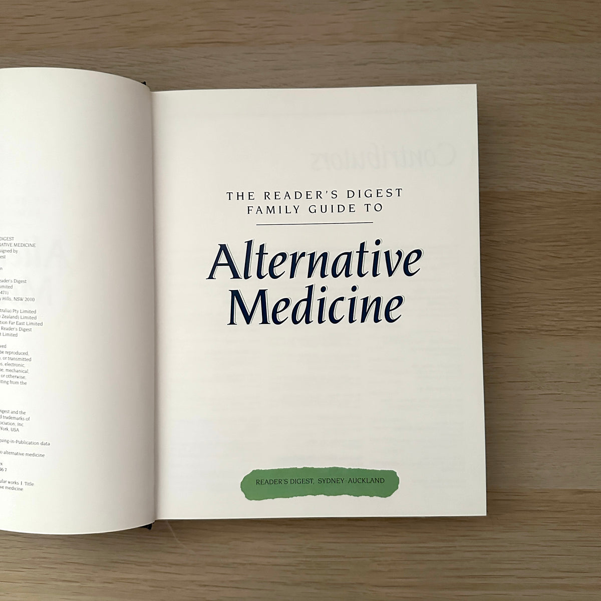 The Reader's Digest Family Guide to Alternative Medicine | 1992 | Hardcover | Reader's Digest
