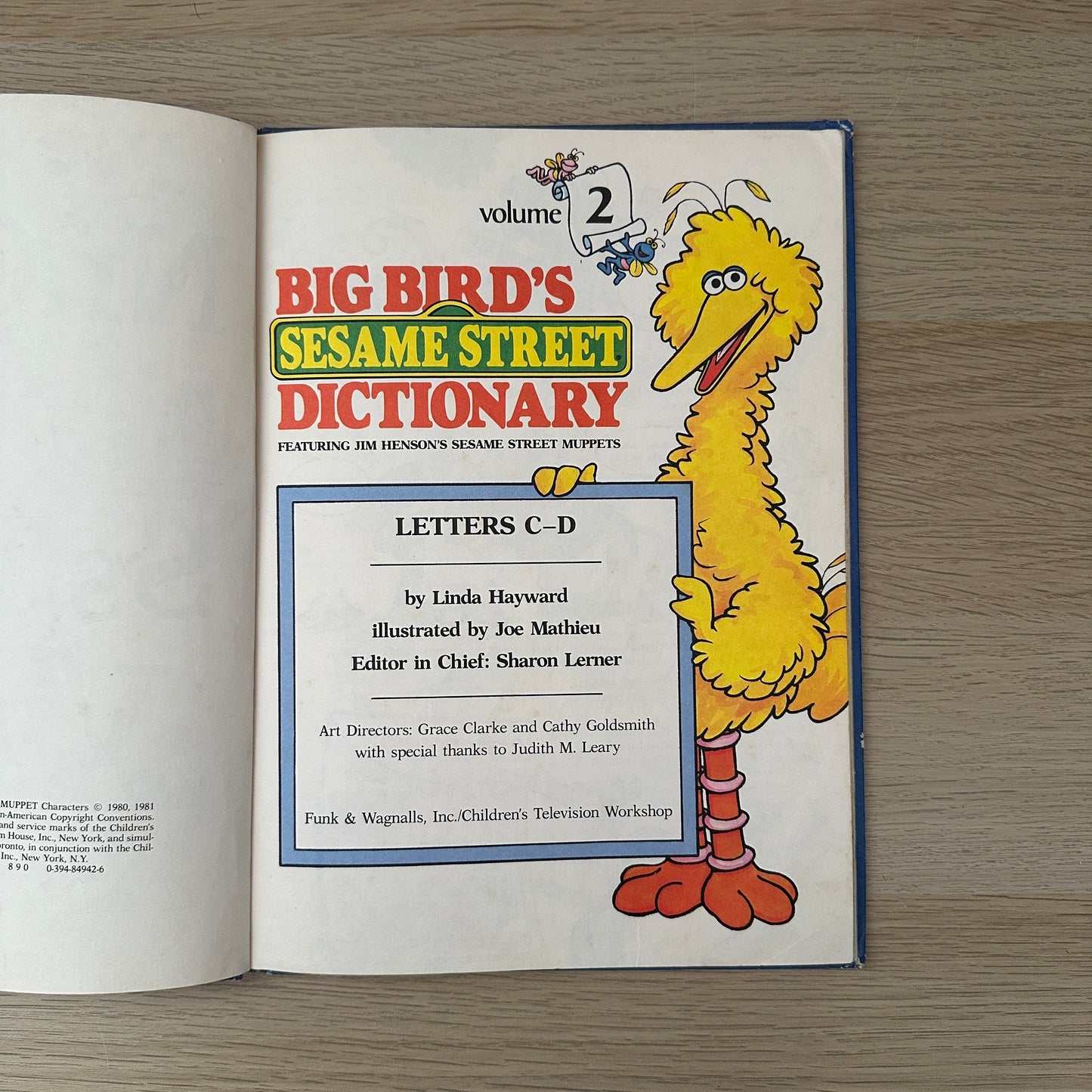 Big Bird's Sesame Street Dictionary, Volume 2: C and D | 1981 | Linda Hayward | Funk & Wagnalls