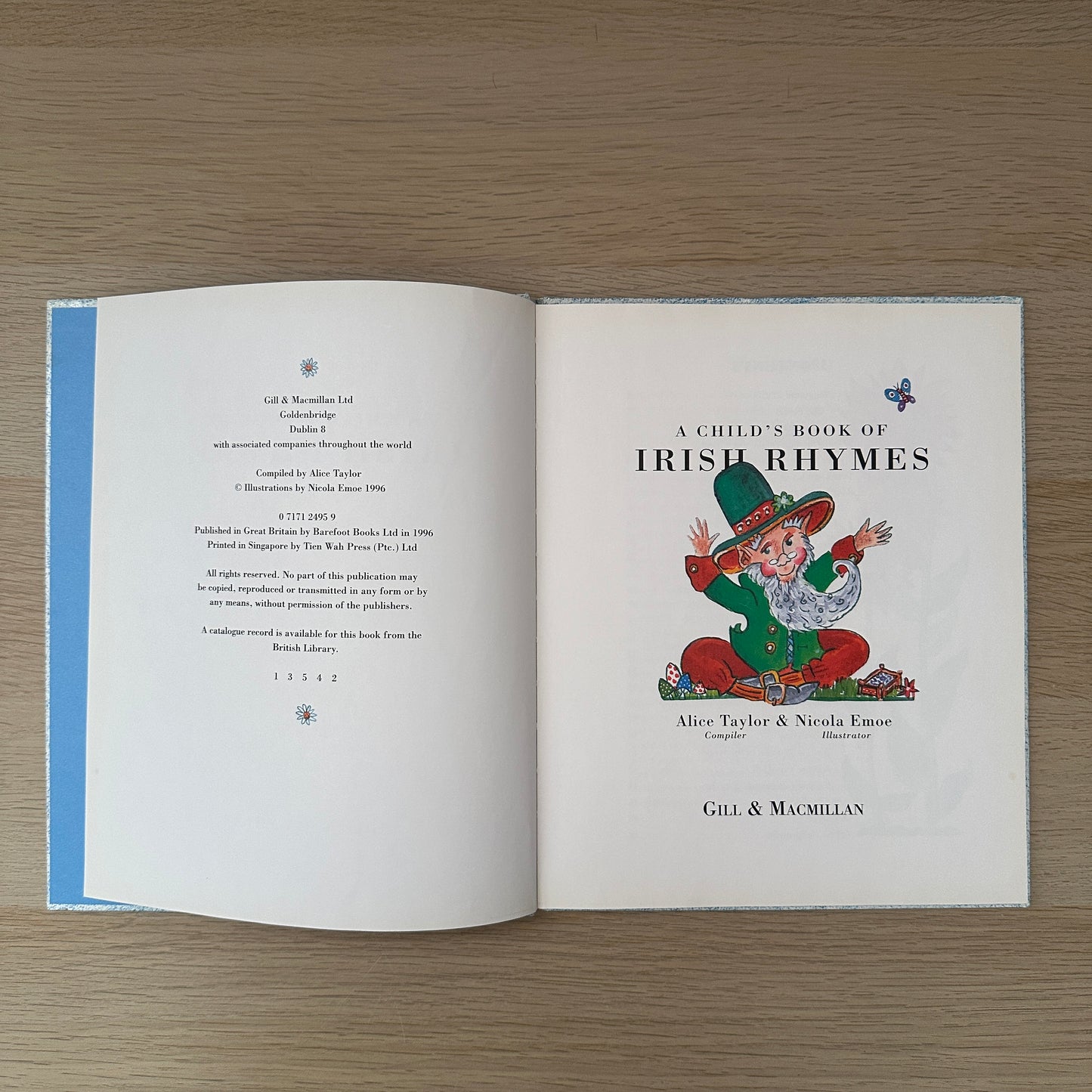 The Child's Book of Irish Rhymes | 1996 | Hardcover | Alice Taylor & Nicola Emoe