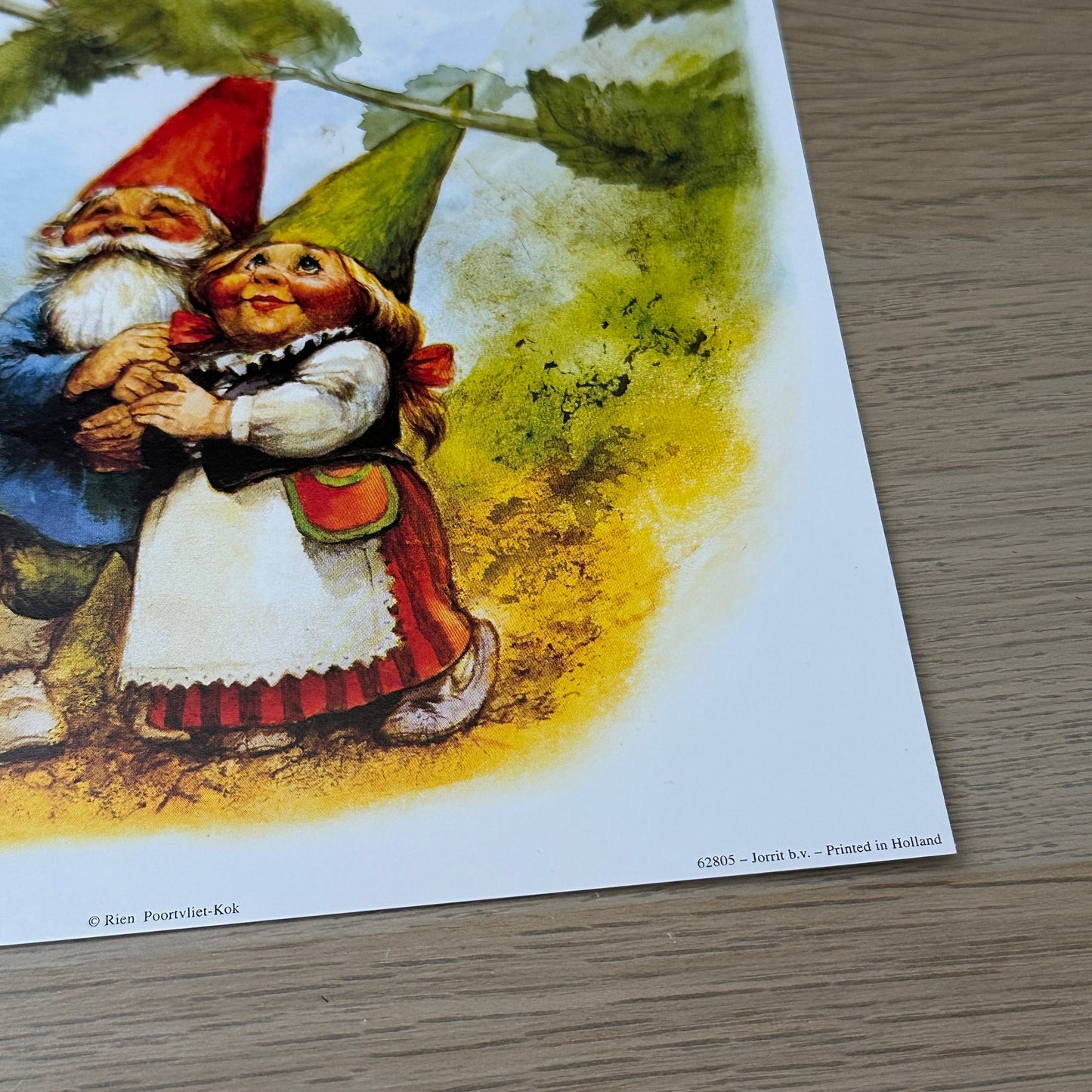 Rien Poortvliet #1 | Gnomes & Bird | 1980s | Art Print