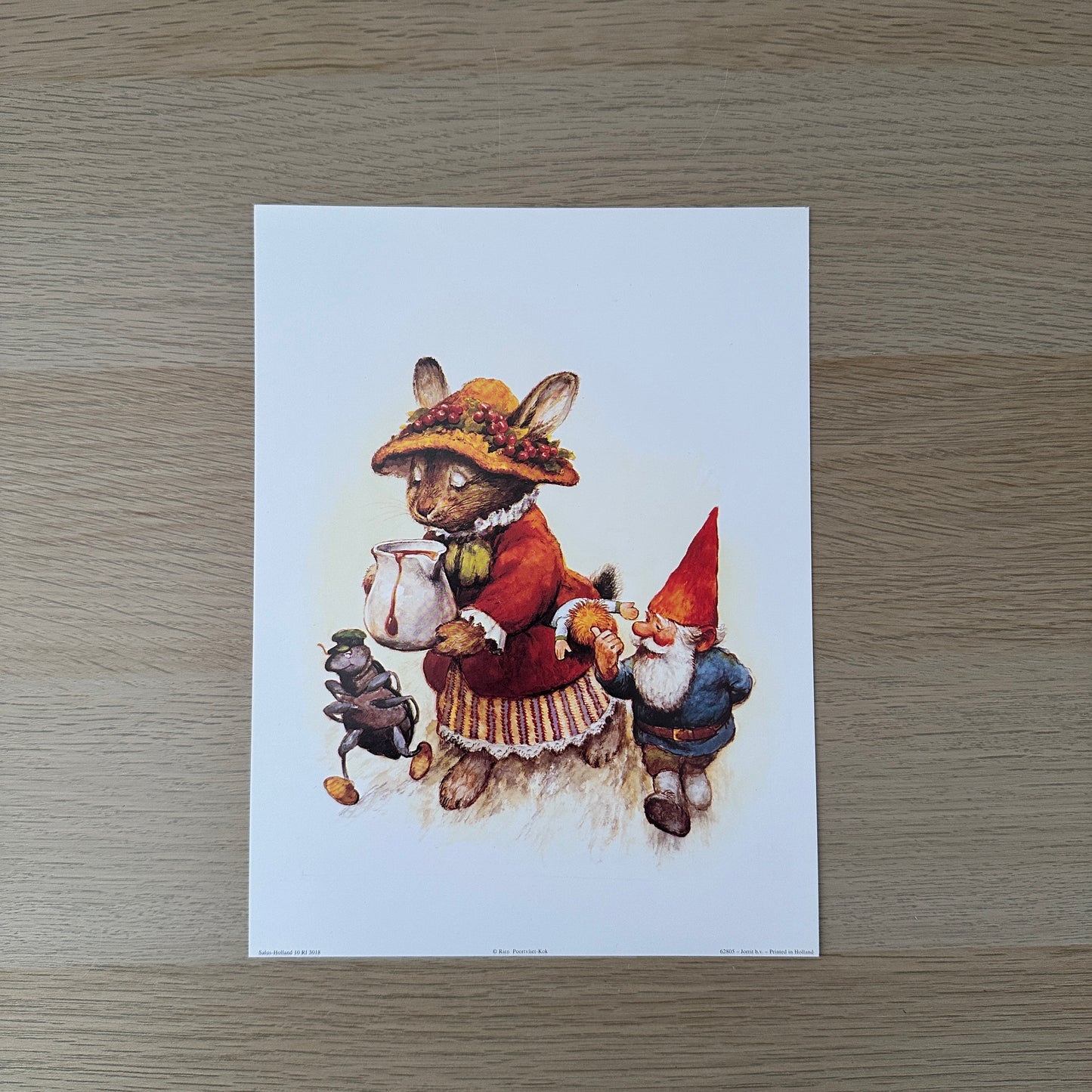 Rien Poortvliet #2 | Gnome & Rabbit | 1980s | Art Print
