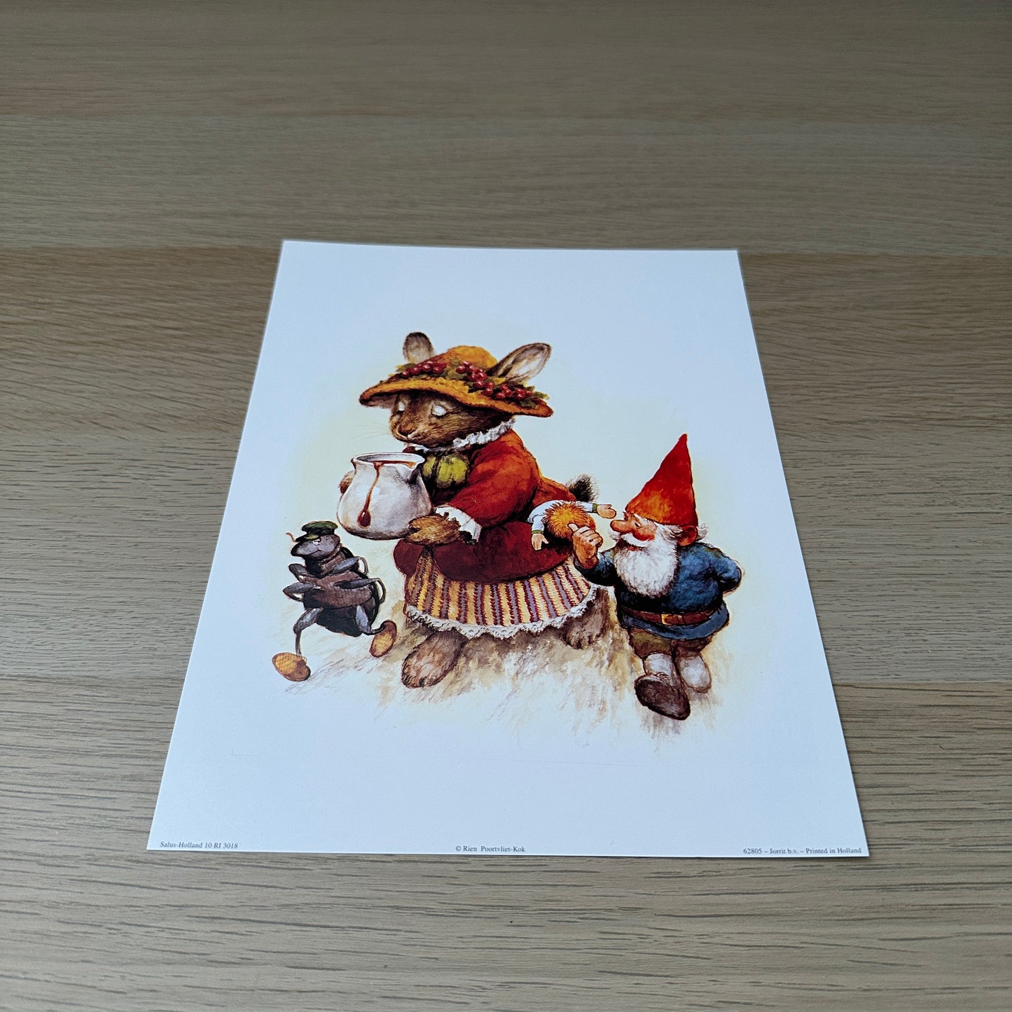 Rien Poortvliet #2 | Gnome & Rabbit | 1980s | Art Print