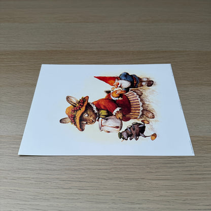 Rien Poortvliet #2 | Gnome & Rabbit | 1980s | Art Print