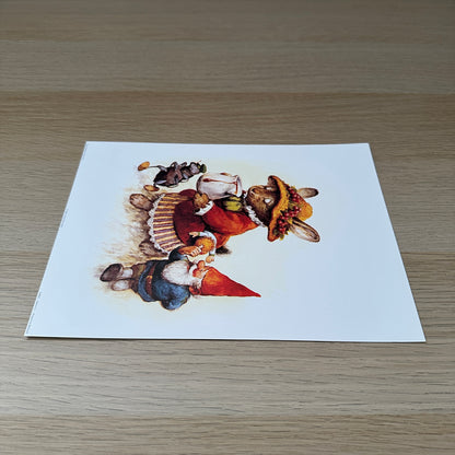 Rien Poortvliet #2 | Gnome & Rabbit | 1980s | Art Print