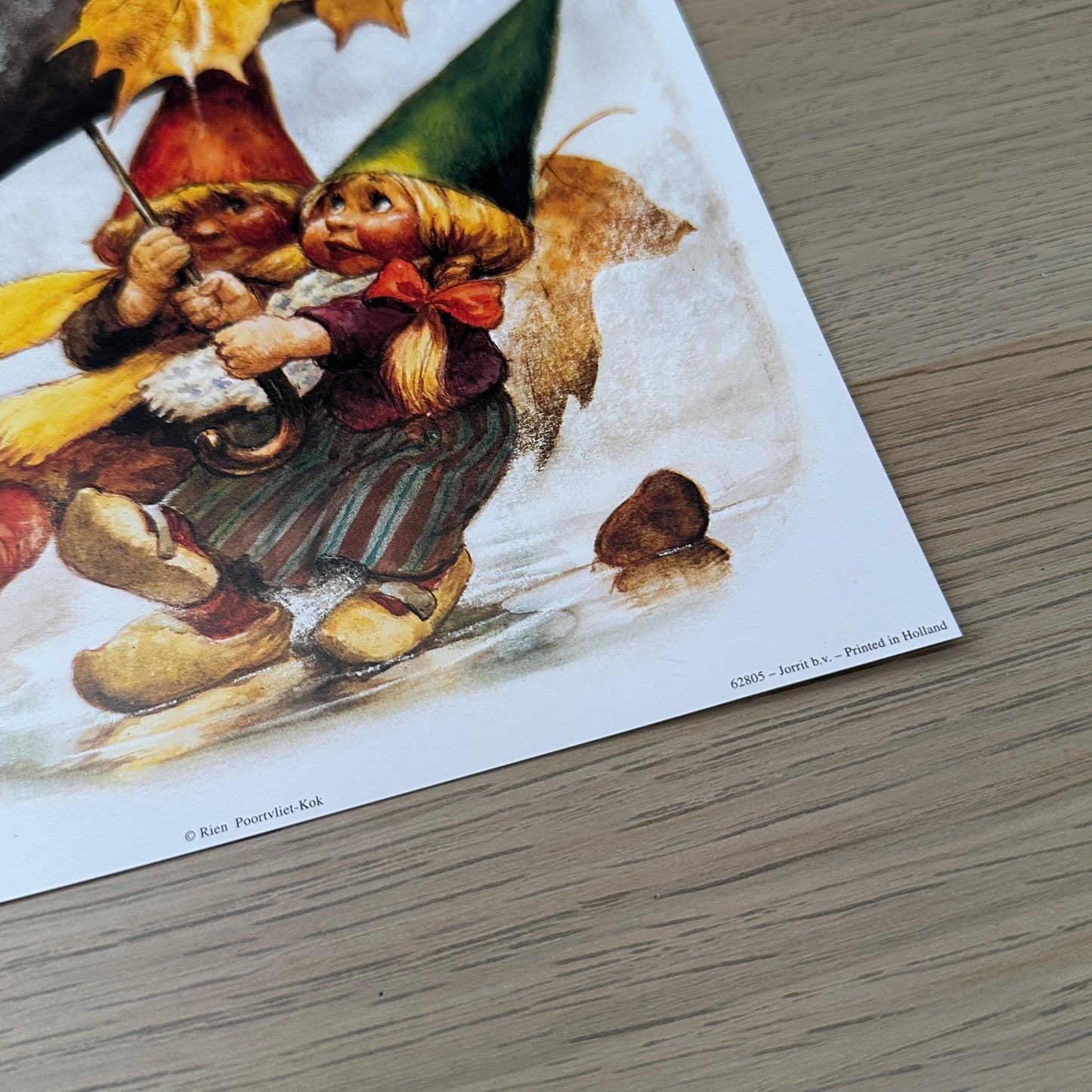 Rien Poortvliet #3 | Gnomes with Umbrella | 1980s | Art Print