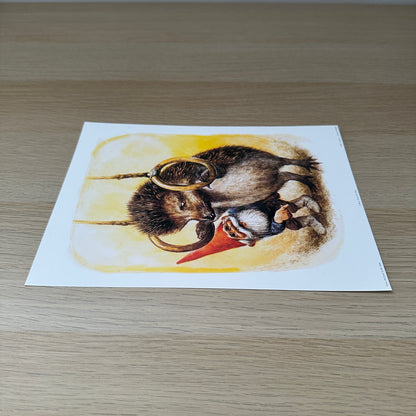 Rien Poortvliet #5 | Gnome & Porcupine | 1980s | Art Print