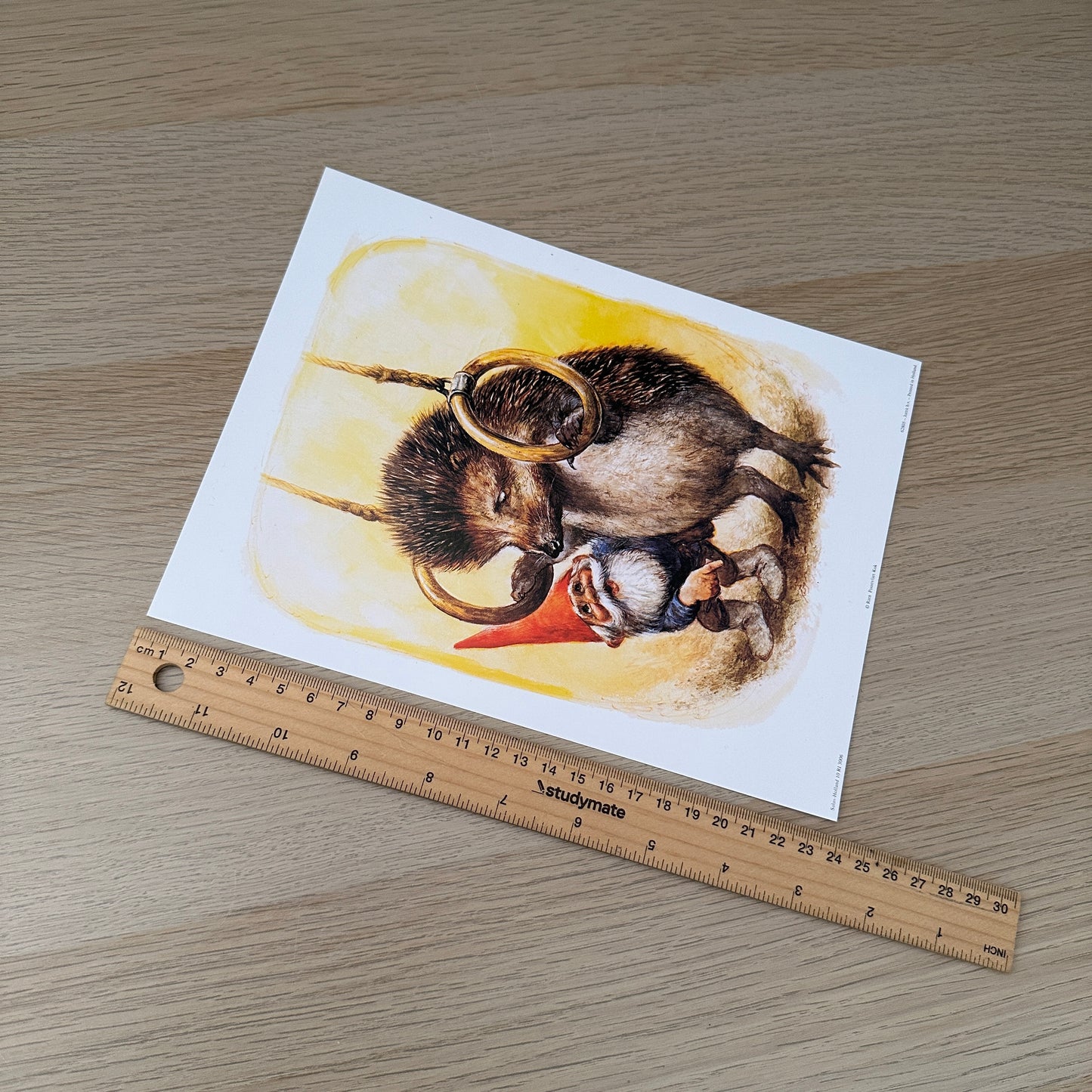 Rien Poortvliet #5 | Gnome & Porcupine | 1980s | Art Print
