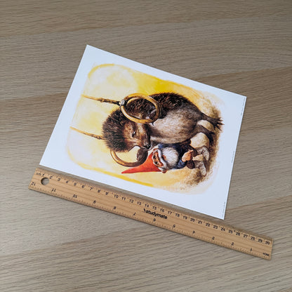Rien Poortvliet #5 | Gnome & Porcupine | 1980s | Art Print