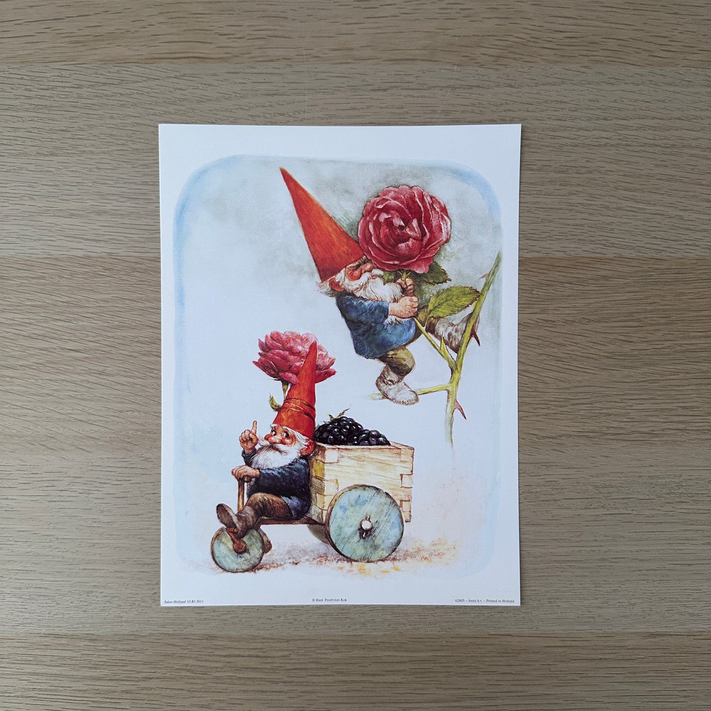 Rien Poortvliet #7 | Gnomes & Roses  | 1980s | Art Print