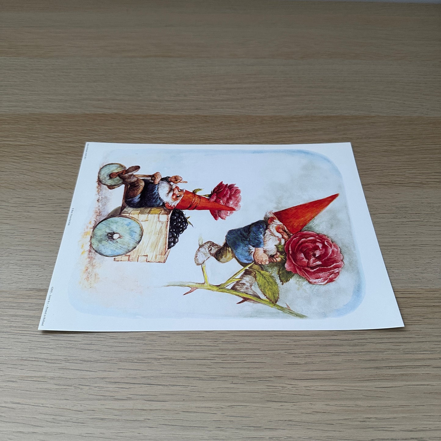 Rien Poortvliet #7 | Gnomes & Roses  | 1980s | Art Print