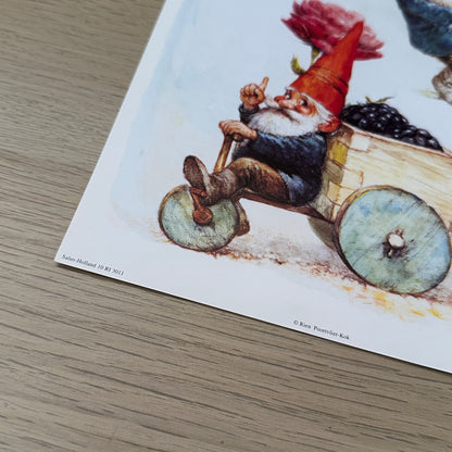 Rien Poortvliet #7 | Gnomes & Roses  | 1980s | Art Print