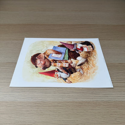 Rien Poortvliet #9 | Gnomes & Mr Pig | 1980s | Art Print