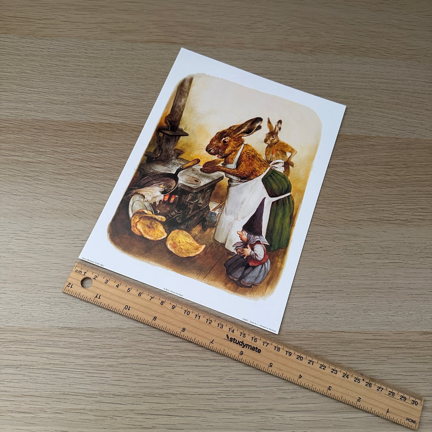 Rien Poortvliet #8 | Gnome & Rabbit | 1980s | Art Print