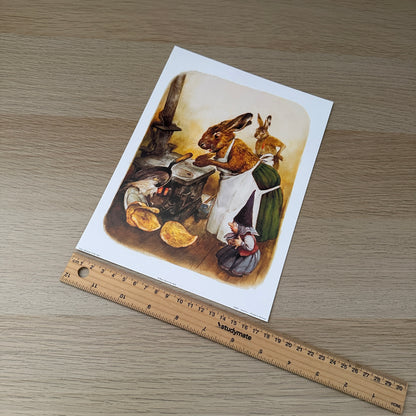 Rien Poortvliet #8 | Gnome & Rabbit | 1980s | Art Print
